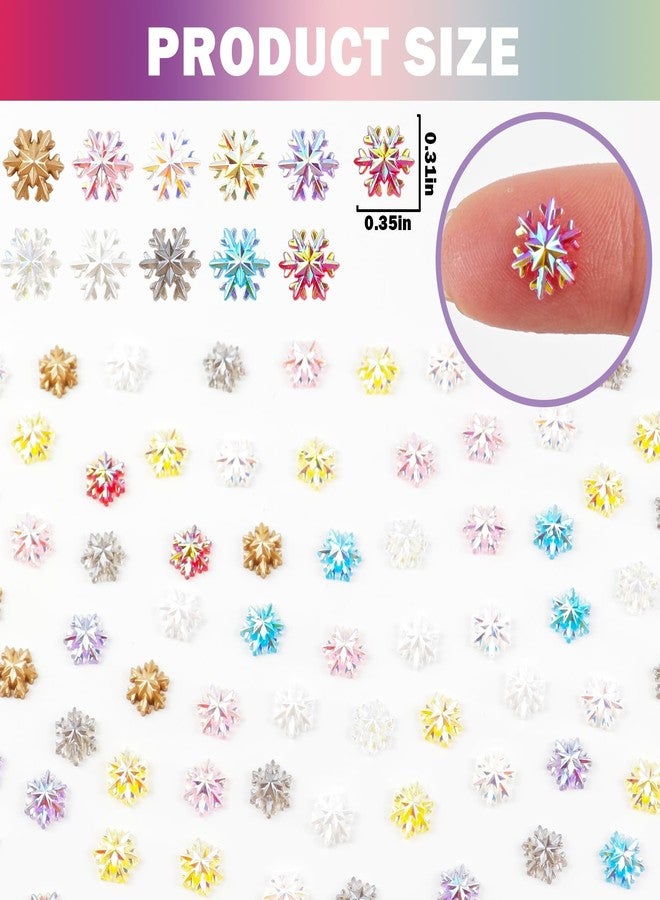 HOMICO 200 Pieces Colorful Tiny Snowflake for Crafts Dollhouse Miniatures Resin Mini Things Decor for Fairy Garden Micro Landscaping Decoration - Image 3